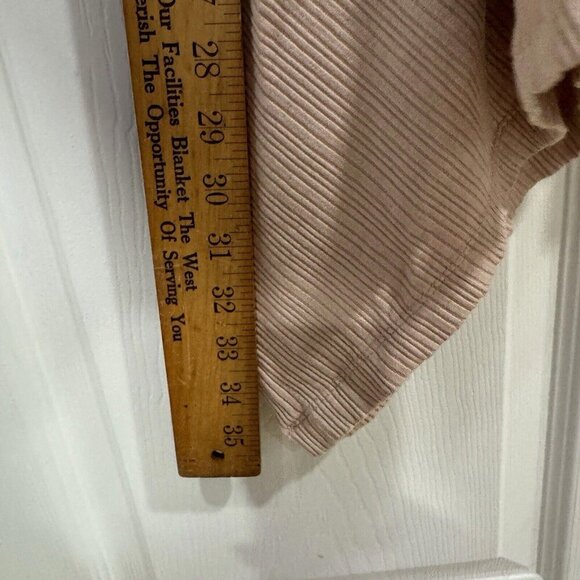 Anthropologie‎ Ribbed Knit Midi Dress Light Pink Asymmetrical Mock Small - Picture 5 of 8